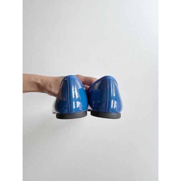 REPETTO Brigitte Cobalt Blue Patent Leather Pointed Toe Ballet Flats, Size 38 - Picture 9 of 14